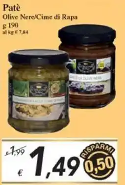 Prix Quality Patè Olive Nere/Cime di Rapa offerta