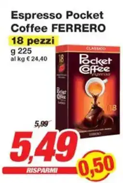 Prix Quality Espresso Pocket Coffee FERRERO 18 pezzi offerta