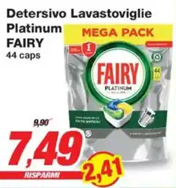 Prix Quality Detersivo Lavastoviglie Platinum FAIRY 44 caps offerta