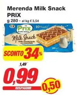 Prix Quality Merenda Milk Snack PRIX offerta