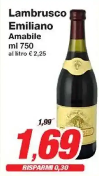 Prix Quality Lambrusco Emiliano Amabile offerta