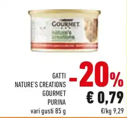 Conad Gatti nature's creations gourmet PURINA offerta