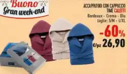 Conad Accappatoio con cappuccio time caleffi offerta