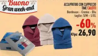 Conad Accappatoio con cappuccio time caleffi offerta