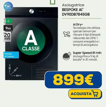 SAMSUNG Asciugatrice BESPOKE AI DV90DB7845GB