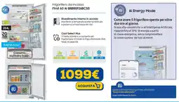 Euronics SAMSUNG Frigorifero da incasso First 60 AI BRB80F26BCS0 offerta