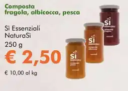 NaturaSì Composta fragola, albicocca, pesca Sì Essenziali NaturaSì offerta