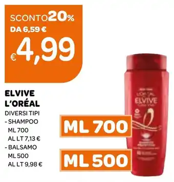 Ekom Elvive L'ORÉAL Shamoo-Balsamo offerta