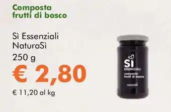 NaturaSì Composta frutti di bosco Sì Essenziali NaturaSì offerta