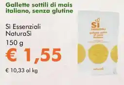 NaturaSì Gallette sottili di mais italiano, senza glutine Sì Essenziali NaturaSì offerta