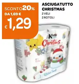 Ekom Asciugatutto christmas 2 veli 2 rotoli offerta