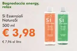 NaturaSì Bagnodoccia energy, relax Sì Essenziali NaturaSì offerta
