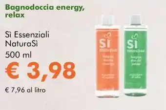 NaturaSì Bagnodoccia energy, relax Sì Essenziali NaturaSì offerta