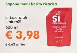NaturaSì Sapone mani fiorito ricarica Sì Essenziali NaturaSì offerta