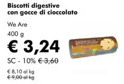 NaturaSì Biscotti digestive con gocce di cioccolato We Are offerta
