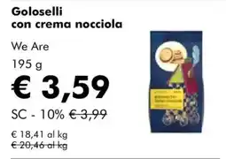 NaturaSì Goloselli con crema nocciola We Are offerta