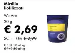 NaturaSì Mirtillo liofilizzati We Are offerta