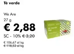 NaturaSì Tè verde We Are offerta