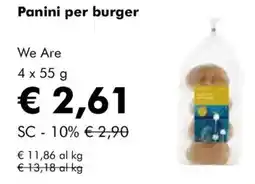 NaturaSì Panini per burger We Are offerta