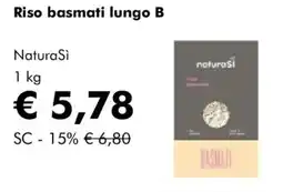 NaturaSì Riso basmati lungo B Natura Sì offerta