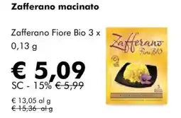 NaturaSì Zafferano macinato Zafferano Fiore Bio offerta