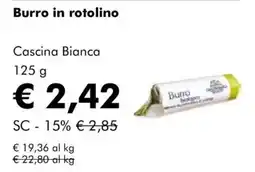 NaturaSì Burro in rotolino Cascina Bianca offerta