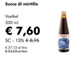 NaturaSì Succo di mirtillo Voelkel offerta