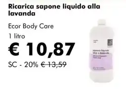 NaturaSì Ricarica sapone liquido alla lavanda Ecor Body Care offerta