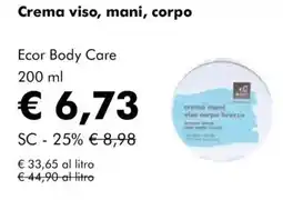 NaturaSì Crema viso, mani, corpo Ecor Body Care offerta