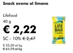 NaturaSì Snack avena al limone Lifefood offerta