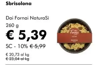 NaturaSì Sbrisolona Dai Fornai NaturaSì offerta