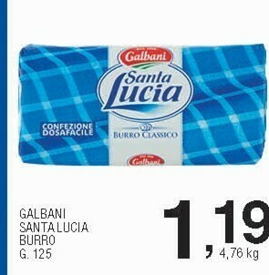 Sigma Burro classico santa lucia 125 g(ml) offerta
