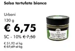 NaturaSì Salsa tartufata bianca Urbani offerta