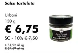 NaturaSì Salsa tartufata Urbani offerta
