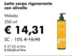 NaturaSì Latte corpo rigenerante con olivello Weleda offerta