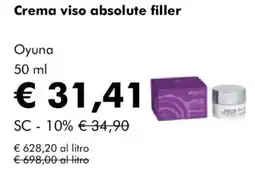 NaturaSì Crema viso absolute filler Oyuna offerta