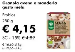 NaturaSì Granola avena e mandorla gusto mela Probios offerta