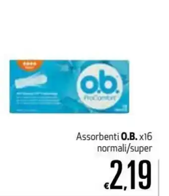 O.B. Assorbenti x16 normali/super