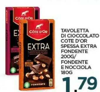 Interspar Tavoletta di cioccolato spessa extra fondente 200g/ fondente e nocciola 180g offerta