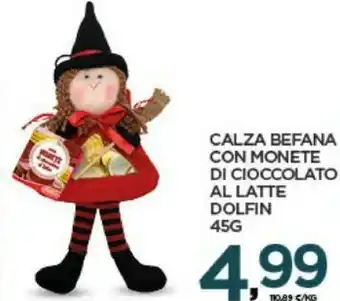 Interspar Calza befana con monete di cioccolato al latte offerta