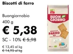 NaturaSì Biscotti di farro Buongiornobio offerta