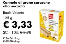 NaturaSì Cannolo di grano saraceno alla nocciola offerta