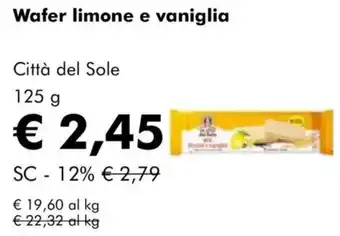 NaturaSì Wafer limone e vaniglia Città del Sole offerta