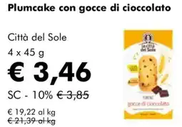 NaturaSì Plumcake con gocce di cioccolato Città del Sole offerta