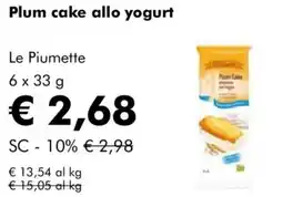 NaturaSì Plum cake allo yogurt Le Piumette offerta
