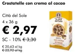 NaturaSì Crostatelle con crema al cacao Città del Sole offerta