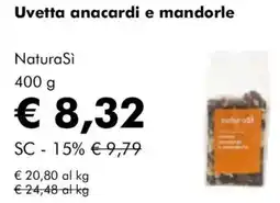 NaturaSì Uvetta anacardi e mandorle NaturaSì offerta