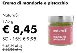 NaturaSì Crema di mandorle e pistacchio Natura Si offerta