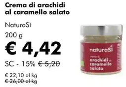 NaturaSì Crema di arachidi al caramello salato NaturaSì offerta