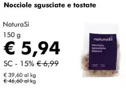 NaturaSì Nocciole sgusciate e tostate Natura Si offerta